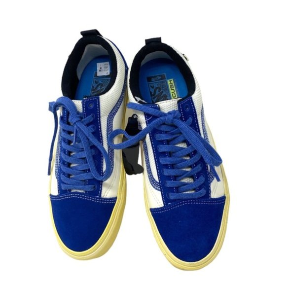 VANS Old Skool Split VR3 Low Top Shoes Suede Blue White For Women VN0A5FBGFUH - Picture 5 of 9